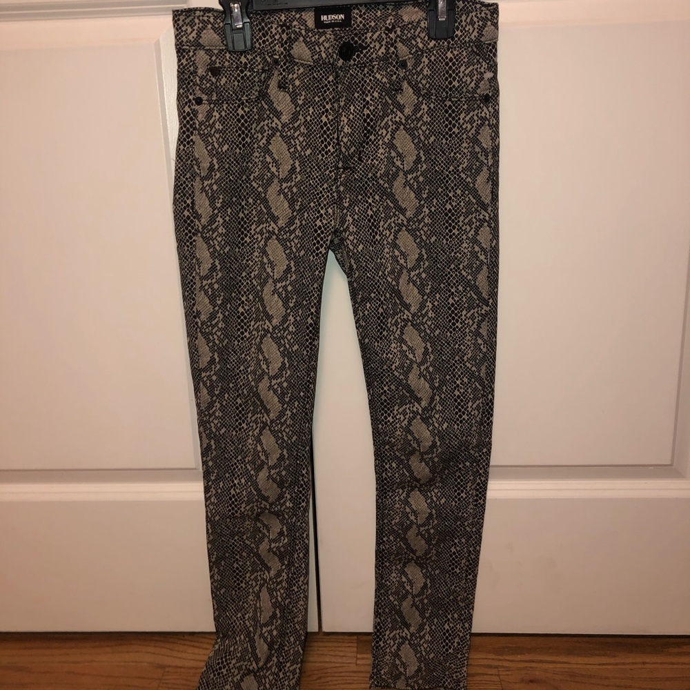 hudson snakeskin jeans